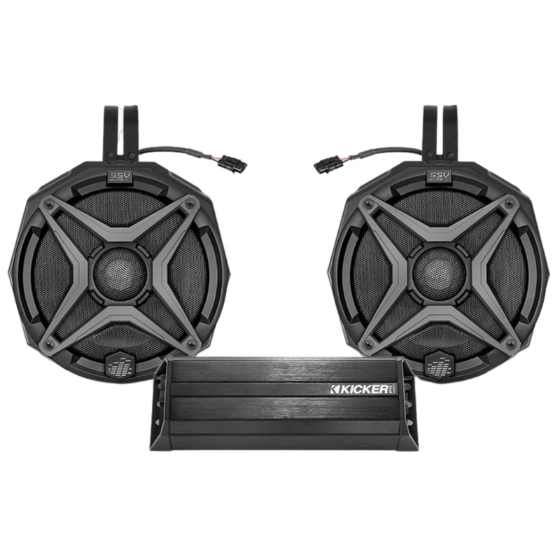 Polaris RZR 2-Speaker Cage-Mounted Plug-&-Play System (2019-2022)