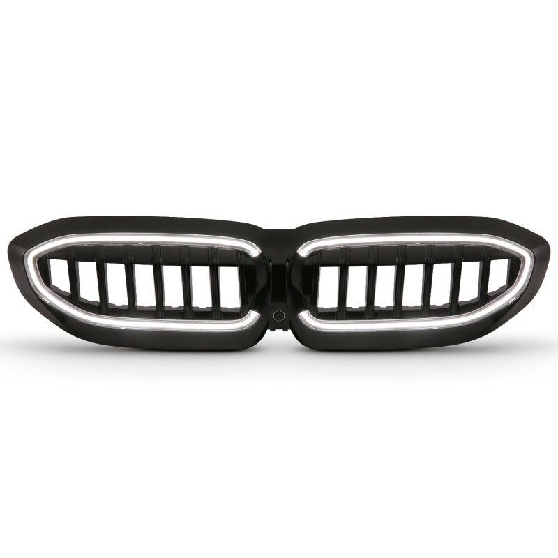 Anzo 19-22 BMW 3 Series Black Housing Full LED Front Grille w/ Initiation & Running Light