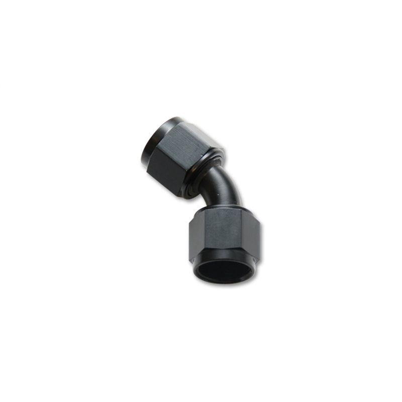 Female 45 Degree Union Adapter; Size: -4AN; 6061 Aluminum; Anodized Black; - CFRI736074220