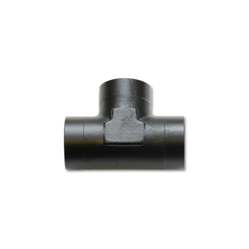 Female Flare Tee Adapter; Size: -8AN; 6061 Aluminum; Anodized Black; - CFRI736073904