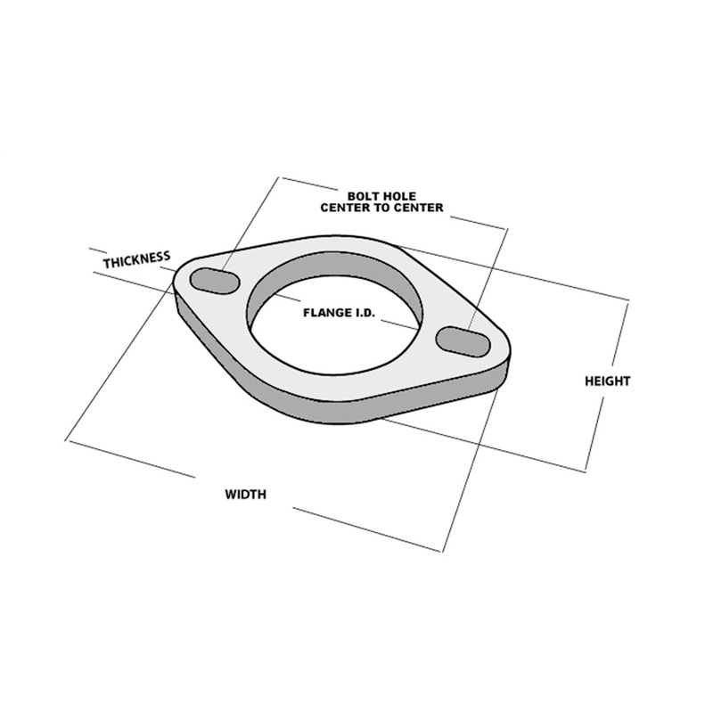 2-Bolt Stainless Steel Flange; 4 in. I.D.; Single Flange; Retail Packed; - CFRI736073022