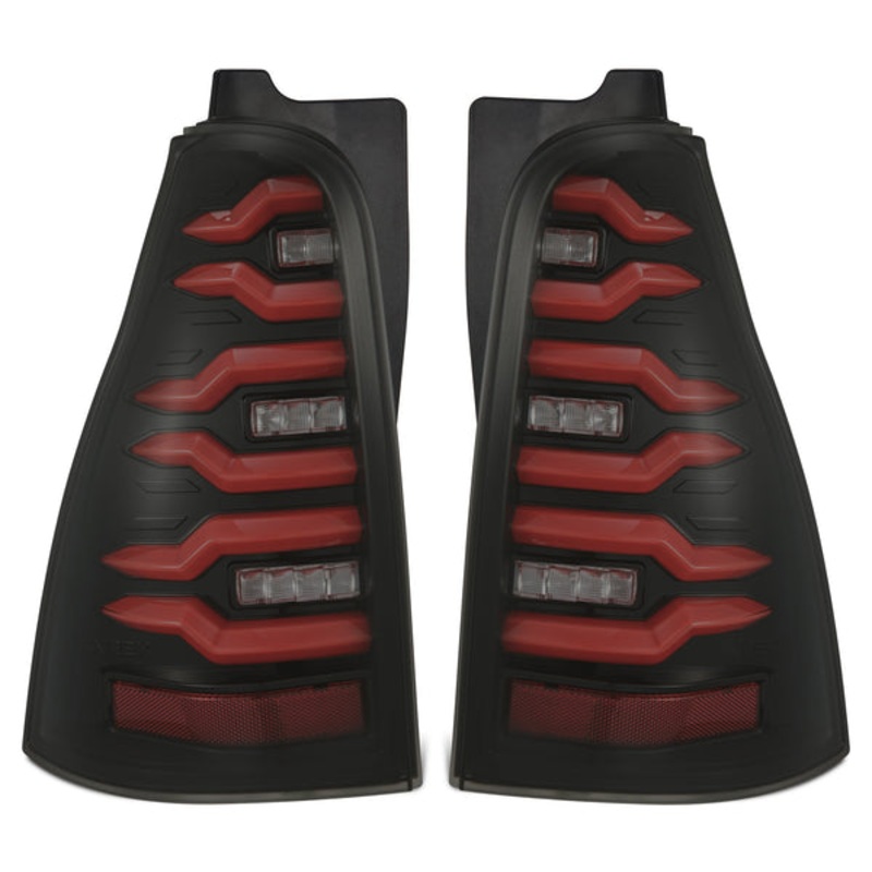 AlphaRex 03-09 Toyota 4Runner LUXX-Series LED Tail Lights- Black/Red