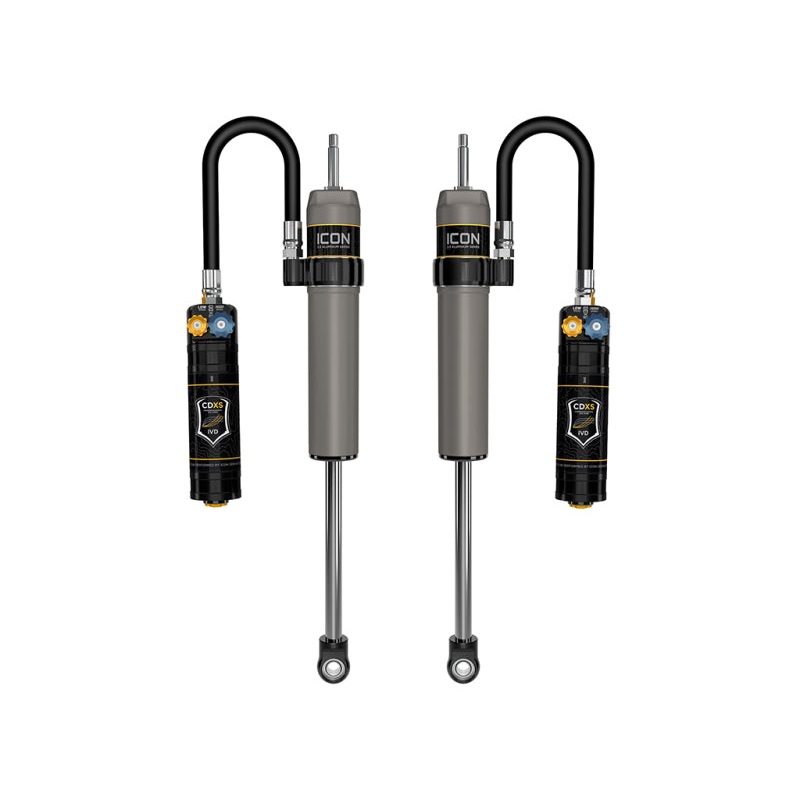 ICON 24+ Toyota Tacoma Remote Reservoir Shocks w/ CDXS 0-1in. Lift- (Rear)