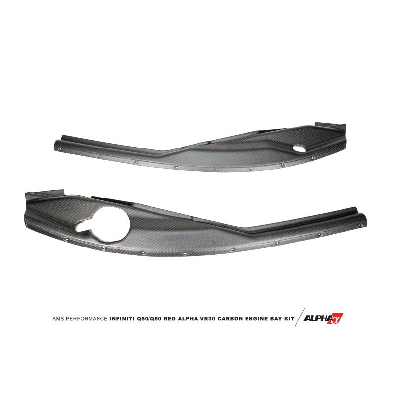 AMS Performance Infiniti 17+ Q60 3.0TT Alpha Matte Carbon Fender Side Trim Set