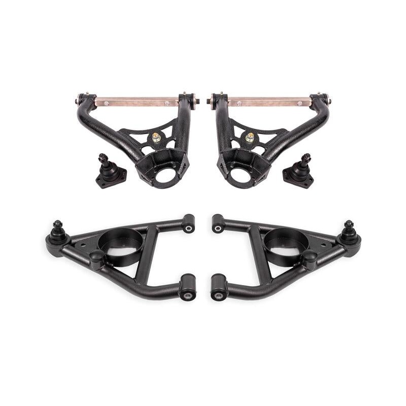 BMR 67-69 GM F-Body / 68-74 X-Body Non-Adj. Upper & Lower A-Arms (Polyurethane) - Black Hammertone