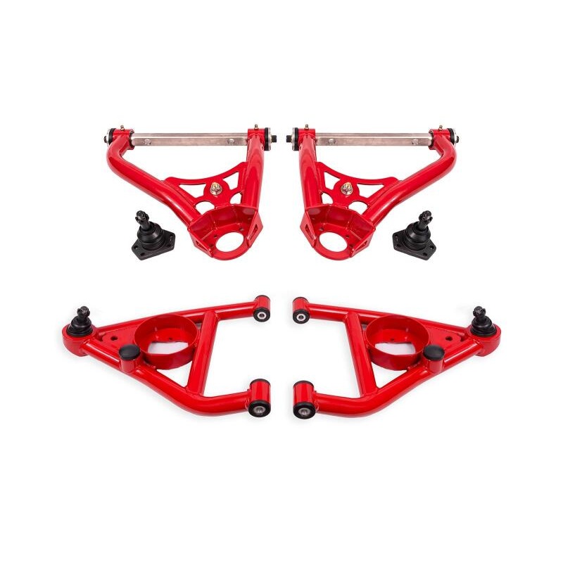 BMR 67-69 GM F-Body / 68-74 X-Body Non-Adj. Upper & Lower A-Arms (Polyurethane) - Red