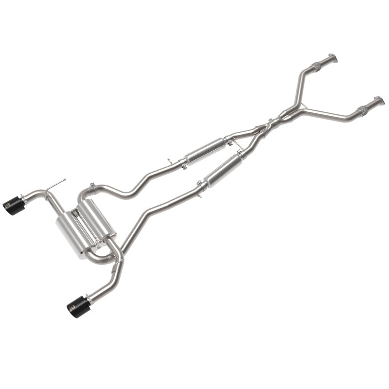 aFe 14-15 Infiniti Q50 V6 3.7L Takeda 2.5in 305 SS Cat Back Exhaust System w/ Black Tips