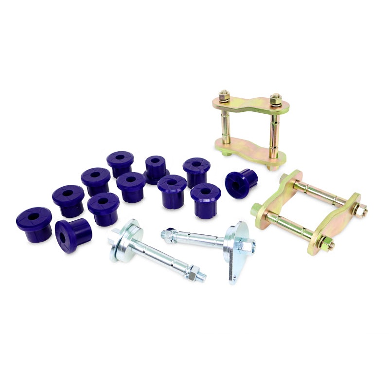 SuperPro 97-07 Toyota Land Cruiser Greaseable Leaf Spring and Shackle Bushing Kit- (Rear)