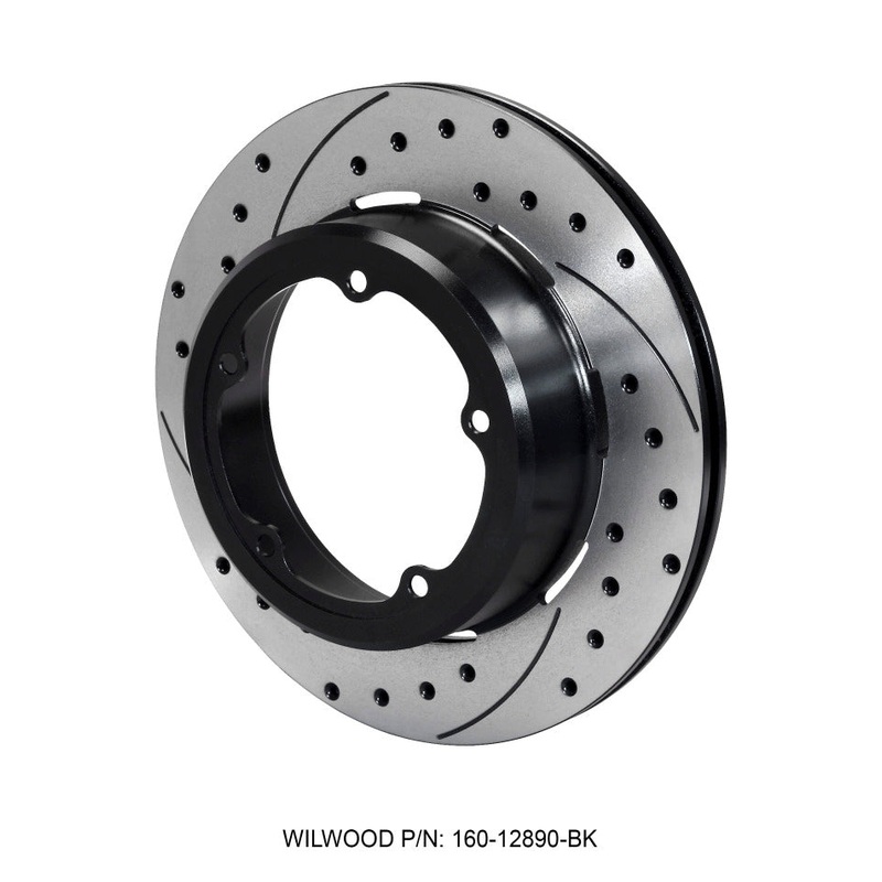 Wilwood Rotor-1.91in Offset-SRP-BLK-Drill-RH 12.19 x .810 - 5 x 5.75in Floater
