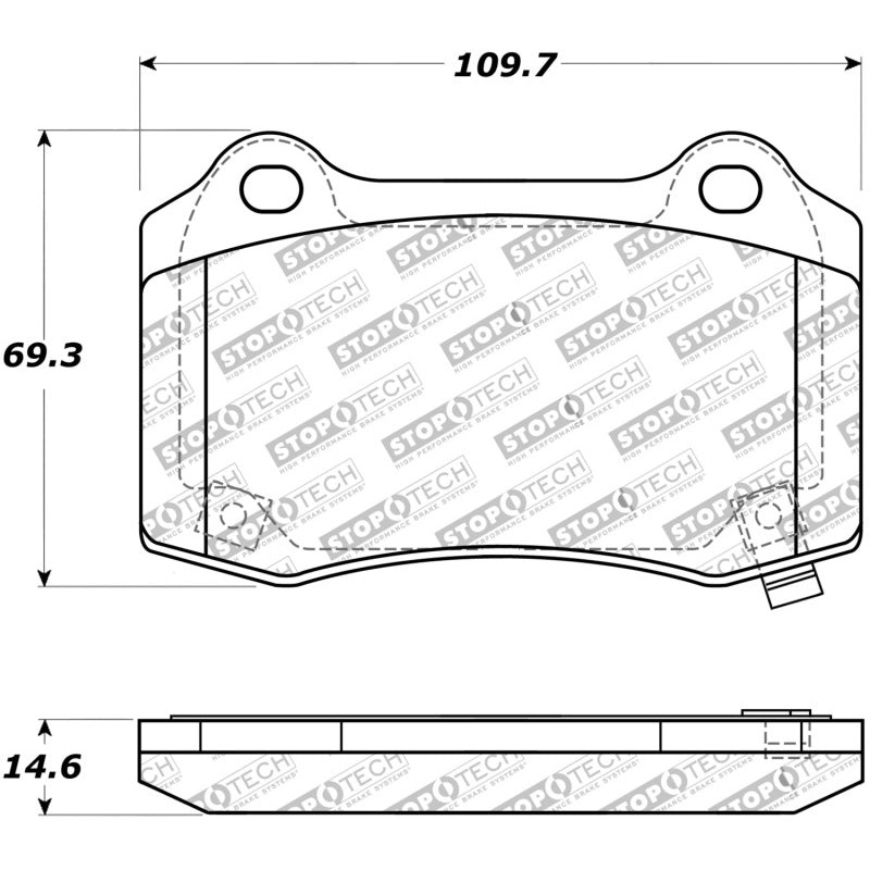 StopTech Street Touring 10+ Camaro Rear Brake Pads