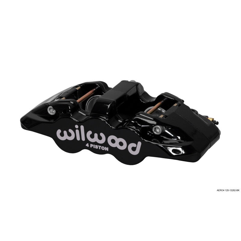 Wilwood Caliper-Aero4-L/H - Black 1.62/1.38in Pistons 1.25in Disc