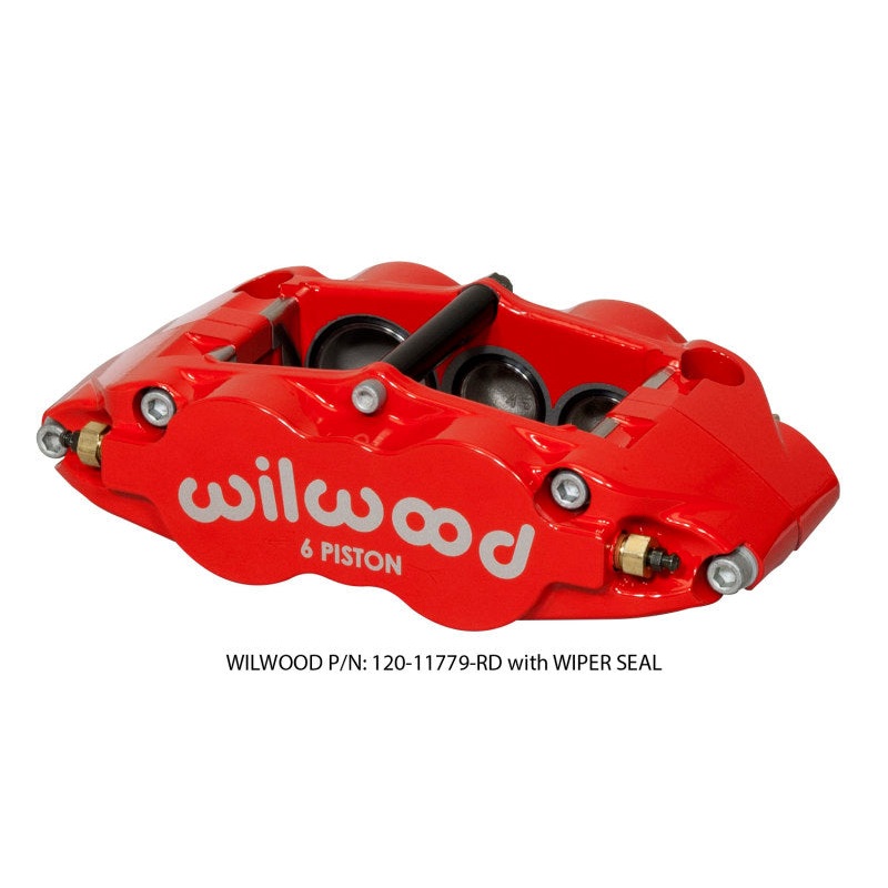 Wilwood Caliper-Narrow Superlite 6R-LH - Red 1.62/1.12/1.12in Pistons 1.25in Disc