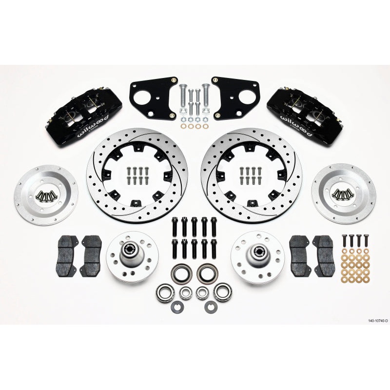Wilwood Dynapro 6 Front Hub Kit 12.19in Drilled 62-72 CDP B & E Body-Drum