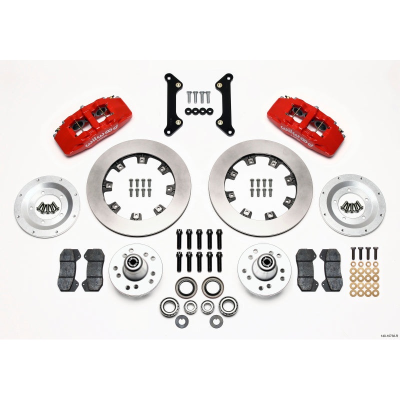 Wilwood Dynapro 6 Front Hub Kit 12.19in Red 70-78 Camaro