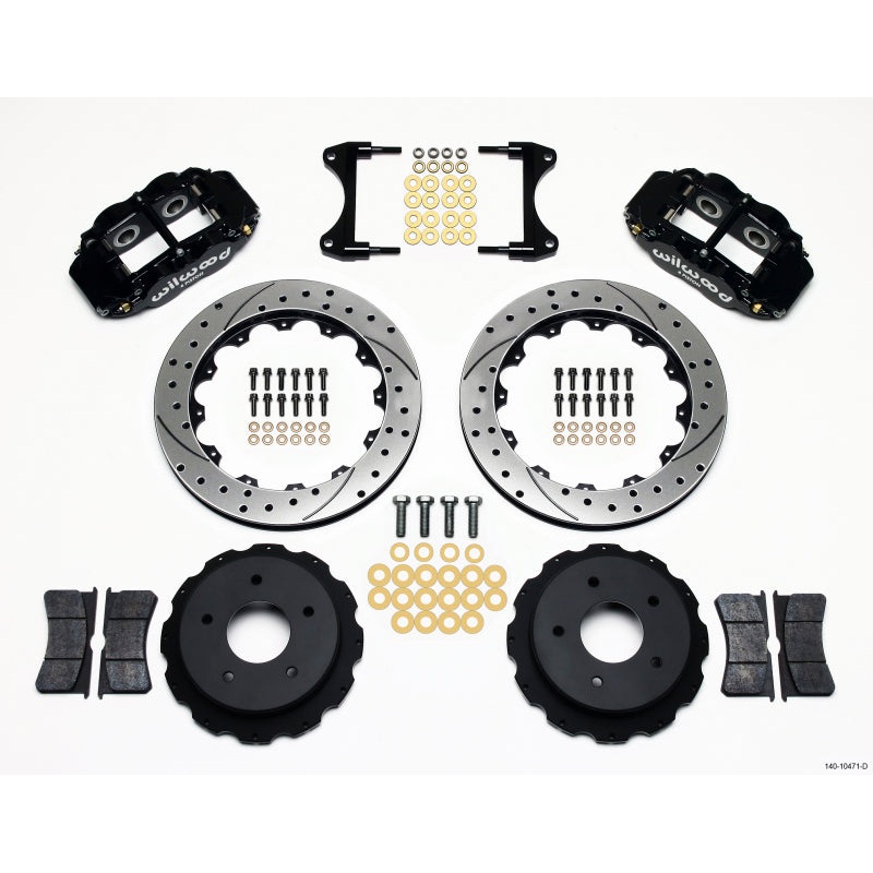Wilwood Narrow Superlite 4R Rear Kit 12.88in Drilled 65-82 Corvette C2/C3