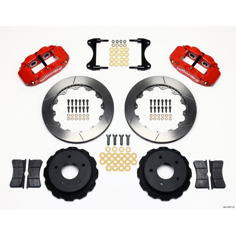 Wilwood Narrow Superlite 4R Rear Kit 12.88in Red 65-82 Corvette C2/C3