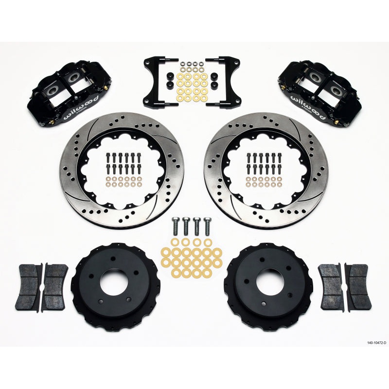 Wilwood Narrow Superlite 4R Rear Kit 14.00in Drilled 65-82 Corvette C2/C3