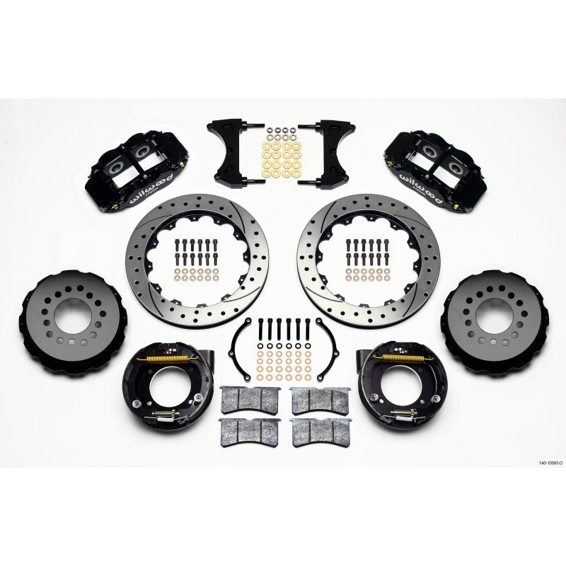 Wilwood Narrow Superlite 4R Rear P-Brk Kit 12.88in Drilled Chevy C-10 2.42 Offset 5-lug