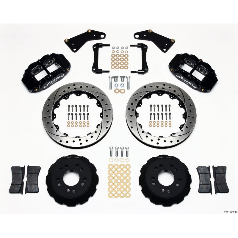 Wilwood Narrow Superlite 6R Front Hat Kit 13.06in Drilled 65-82 Corvette C2/C3