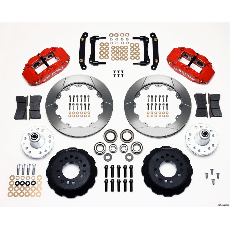 Wilwood Narrow Superlite 6R Front Hub Kit 12.88in Red 79-81 Camaro