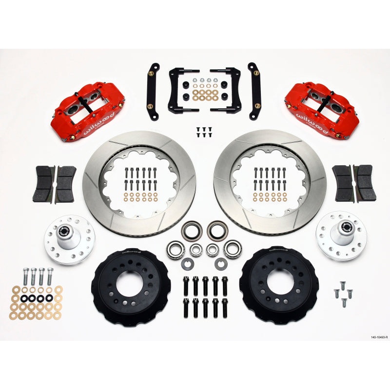 Wilwood Narrow Superlite 6R Front Hub Kit 14.00in Red 79-81 Camaro