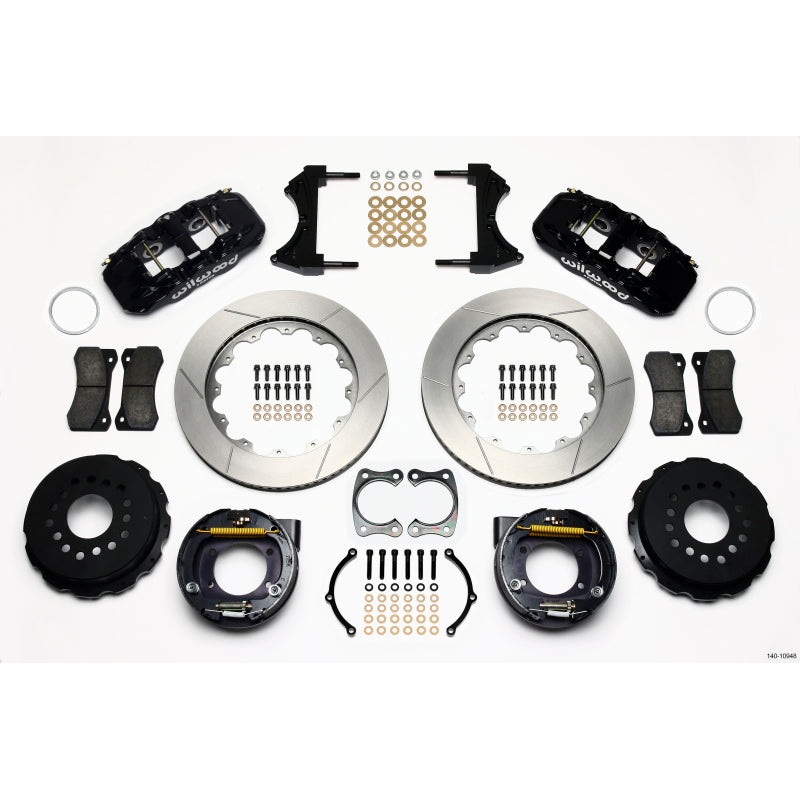 Wilwood AERO4 Rear P-Brake Kit 14.00in Big Ford New Style 2.50in Offset