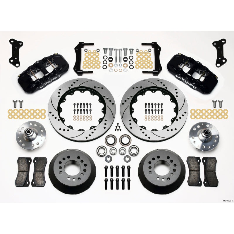 Wilwood AERO6 Front Hub Kit 14.00 Drilled 67-69 Camaro 64-72 Nova Chevelle