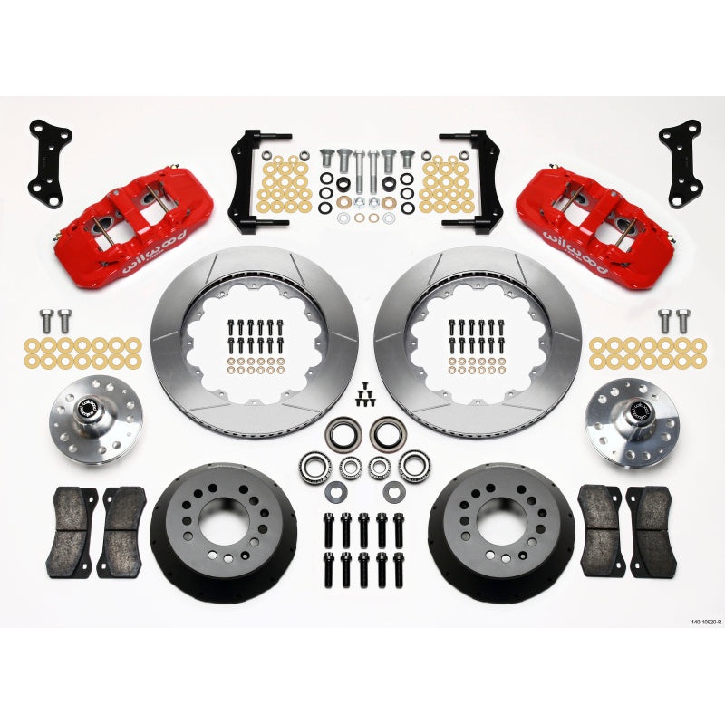 Wilwood AERO6 Front Hub Kit 14.00 Red 67-69 Camaro 64-72 Nova Chevelle