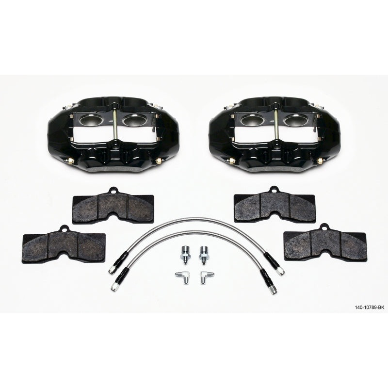 Wilwood D8-4 Front Caliper Kit Black Corvette C2 / C3 65-82