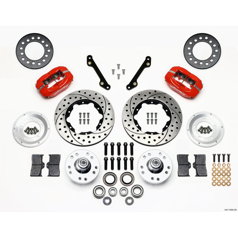 Wilwood Forged Dynalite Front Kit 11.00in Drilled Red 79-81 Camaro