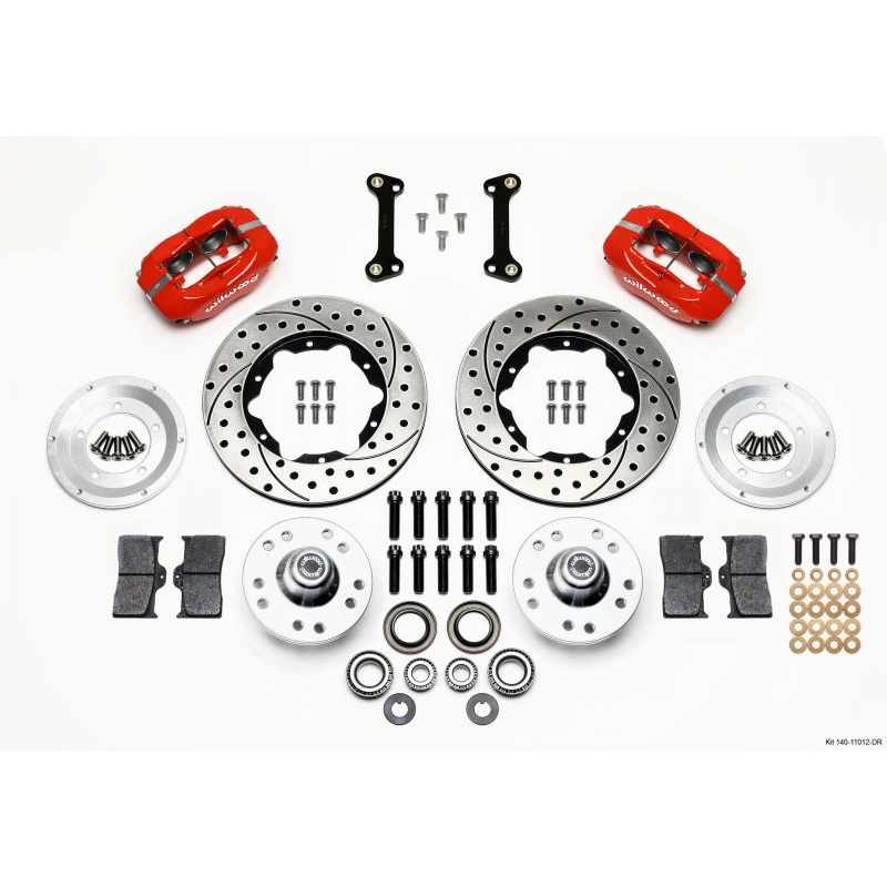 Wilwood Forged Dynalite Front Kit 11.00in Drilled Red 82-92 Camaro//Firebird