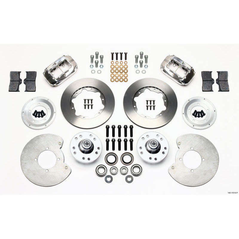 Wilwood Forged Dynalite Front Kit 11.00in Polished 37-48 Ford Psgr. 360 Plate Mount