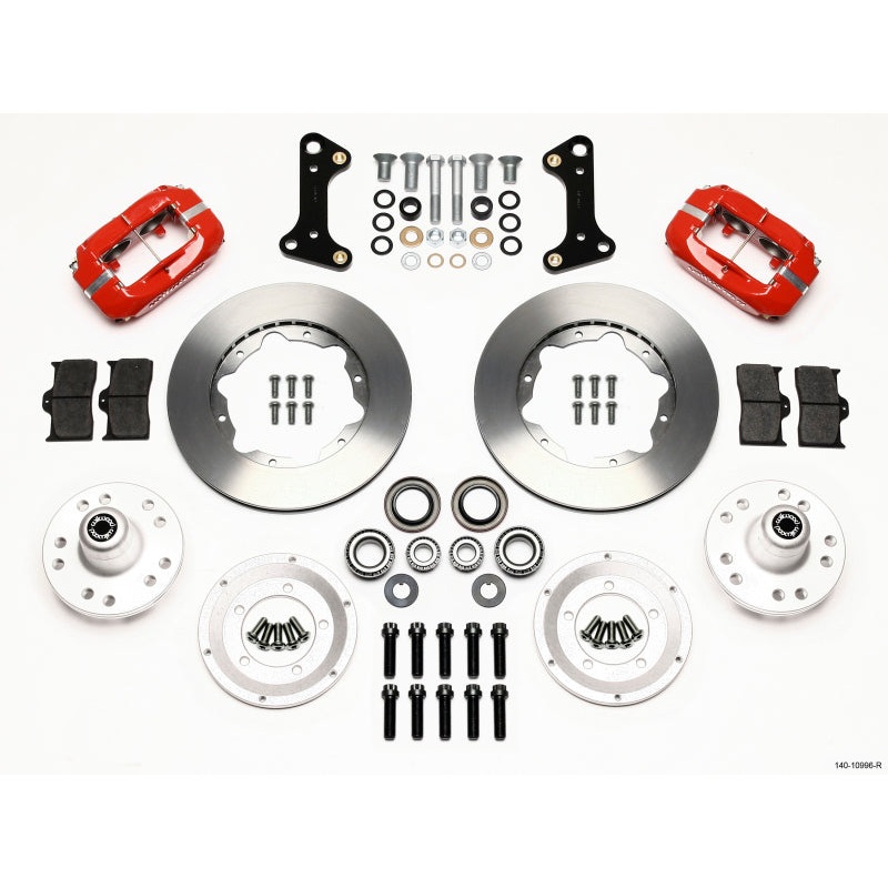 Wilwood Forged Dynalite Front Kit 11.00in Red 67-69 Camaro 64-72 Nova Chevelle