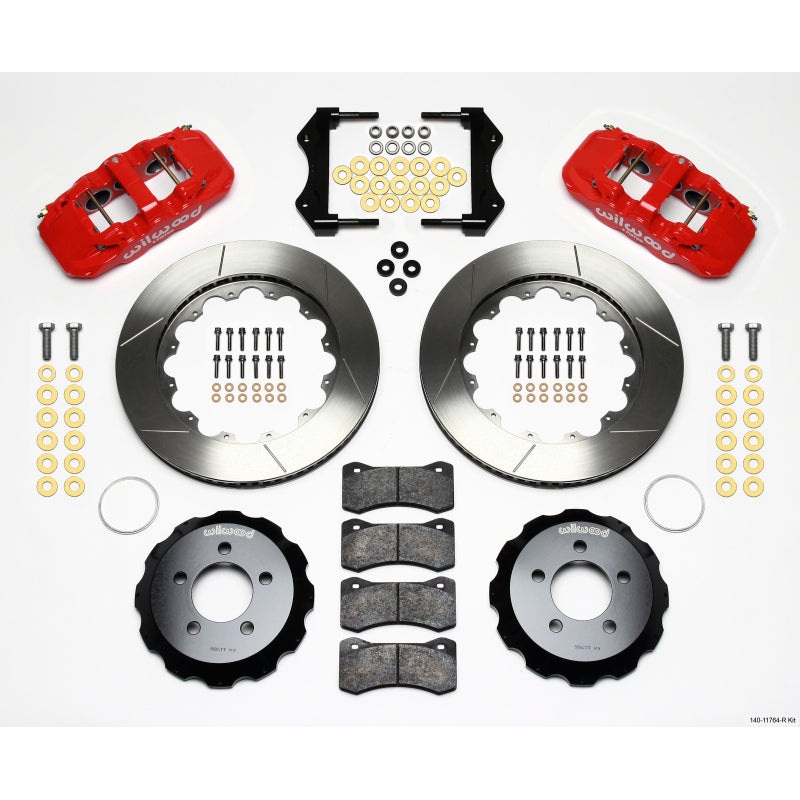 Wilwood AERO6 Front Hat Kit 14.25 Red 2006-10 Magnum/Challngr/Chrgr/300C