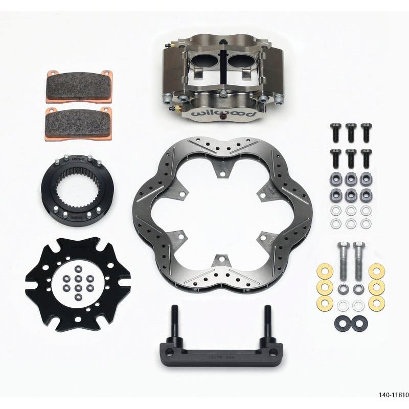 Wilwood Billet Narrow Dynalite Radial Mount Rear Inboard Midget Kit 10.50in SuperAlloy Vented Rotor