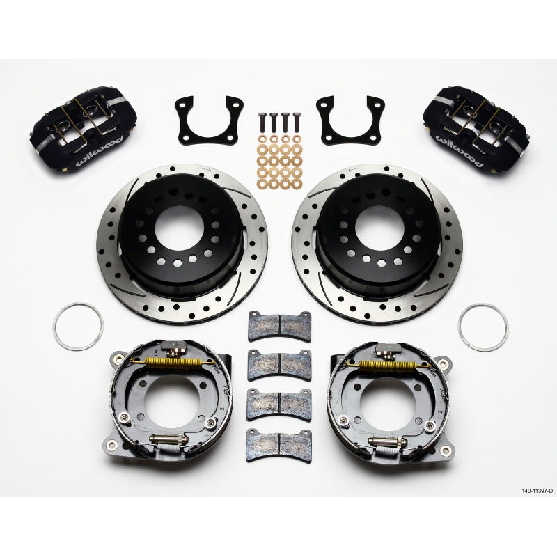 Wilwood Dynapro Low-Profile 11.00in P-Brake Kit Drilled 58-64 Olds/Pontiac Ends 2.81in Offset