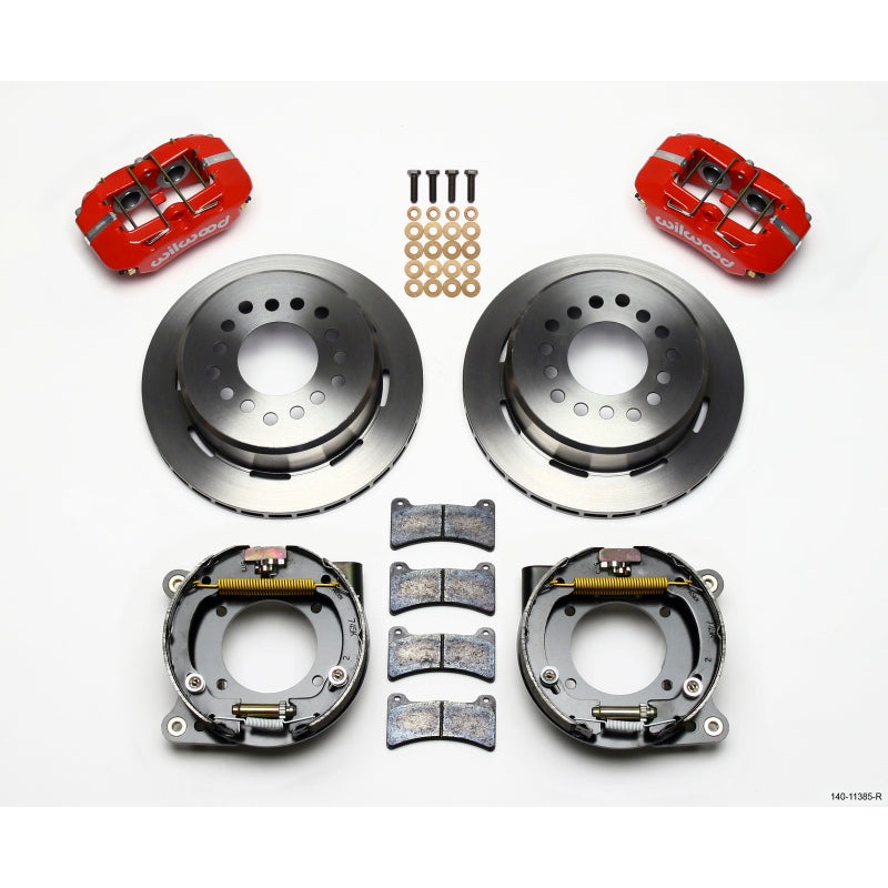 Wilwood Dynapro Low-Profile 11.00in P-Brake Kit - Red Chevy C-10 2.42 Offset 5-lug