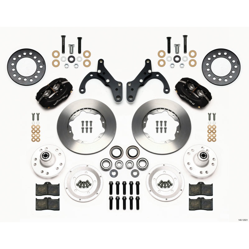 Wilwood Forged Dynalite Front Kit 11.00in 65-68 Chevy Impala -Drum Spindle