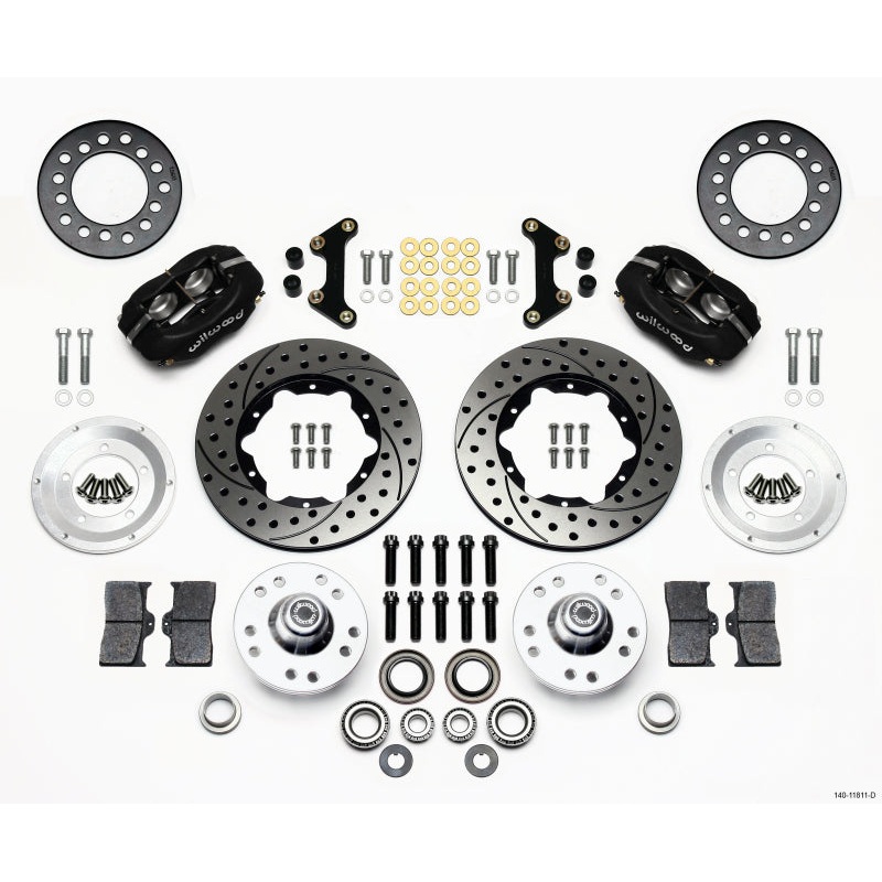 Wilwood Forged Dynalite Front Kit 11.00in Drilled 49-54 Chevy / 53-62 Corvette