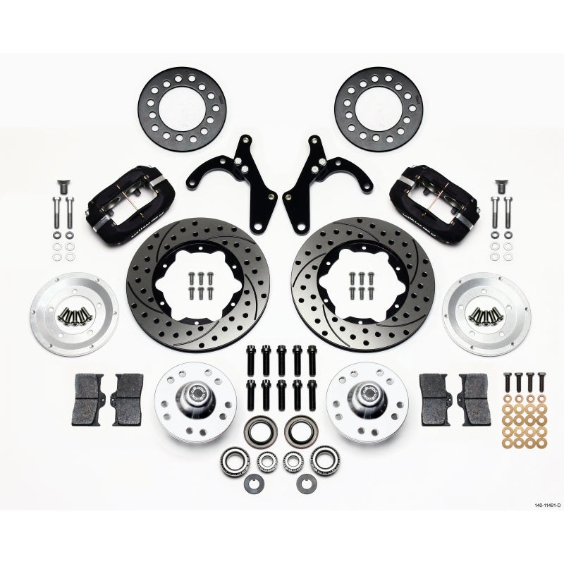 Wilwood Forged Dynalite Front Kit 11.00in Drilled 55-57 Chevy