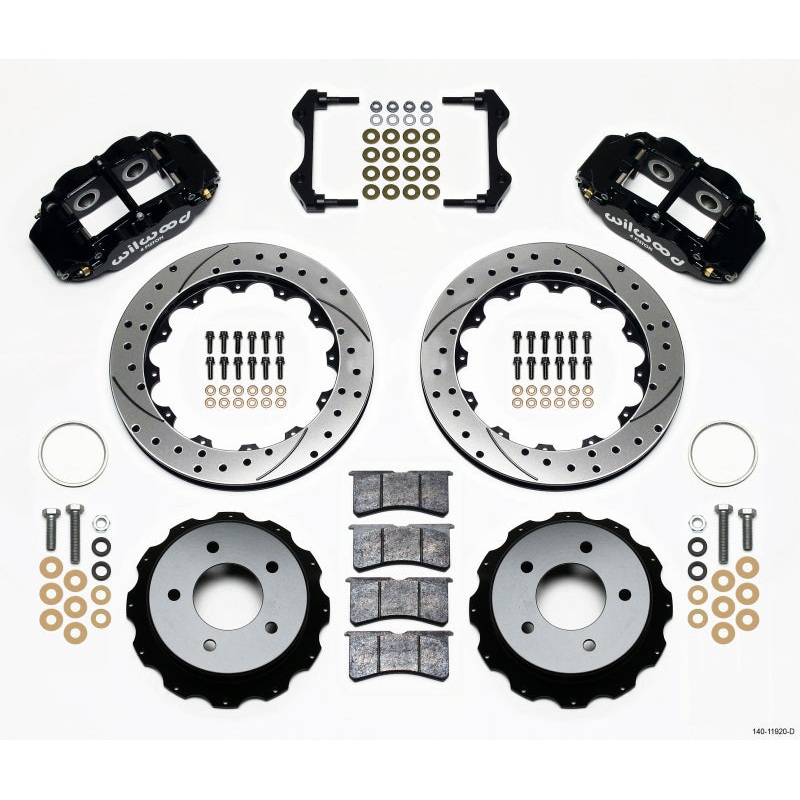 Wilwood Narrow Superlite 4R Rear Kit 12.88in Drilled 84-87 Corvette C4