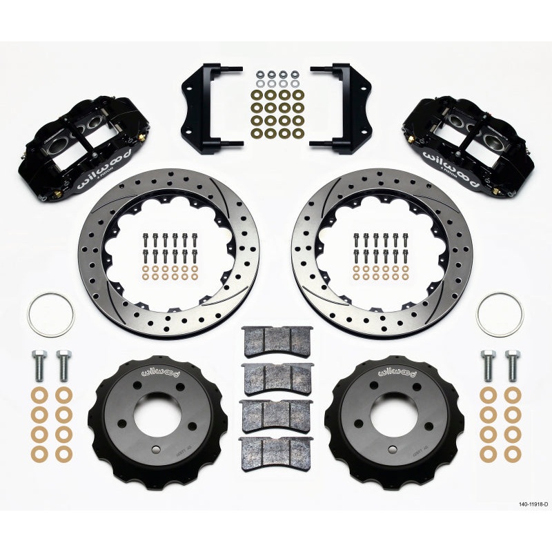 Wilwood Narrow Superlite 6R Front Hat Kit 12.88in Drilled 84-87 Corvette C4
