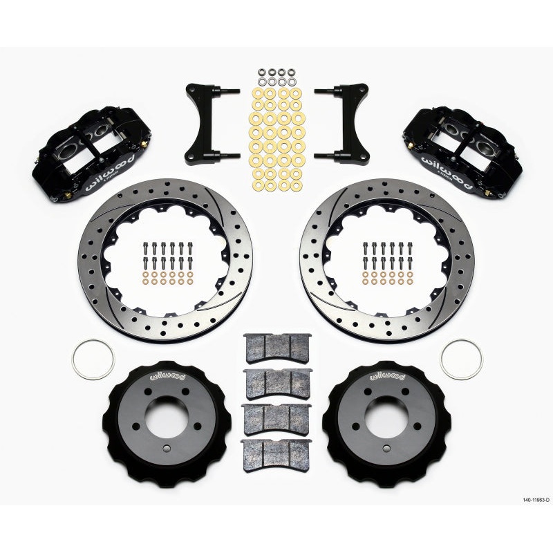 Wilwood Narrow Superlite 6R Front Hat Kit 12.88in Drilled 93-96 Mazda RX7