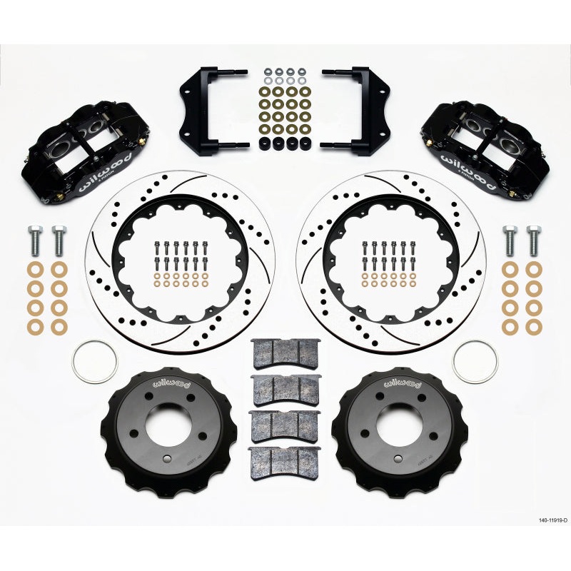 Wilwood Narrow Superlite 6R Front Hat Kit 14.00in Drilled 84-87 Corvette C4