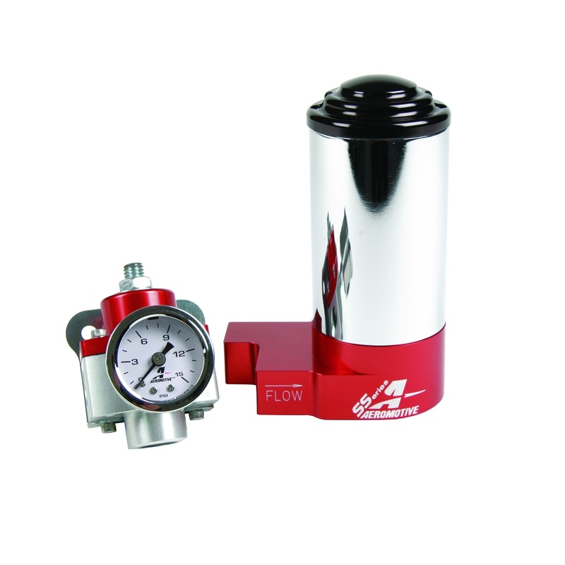 Aeromotive SS Carbureted Pump Reg Gauge Kit, 3/8-NPT