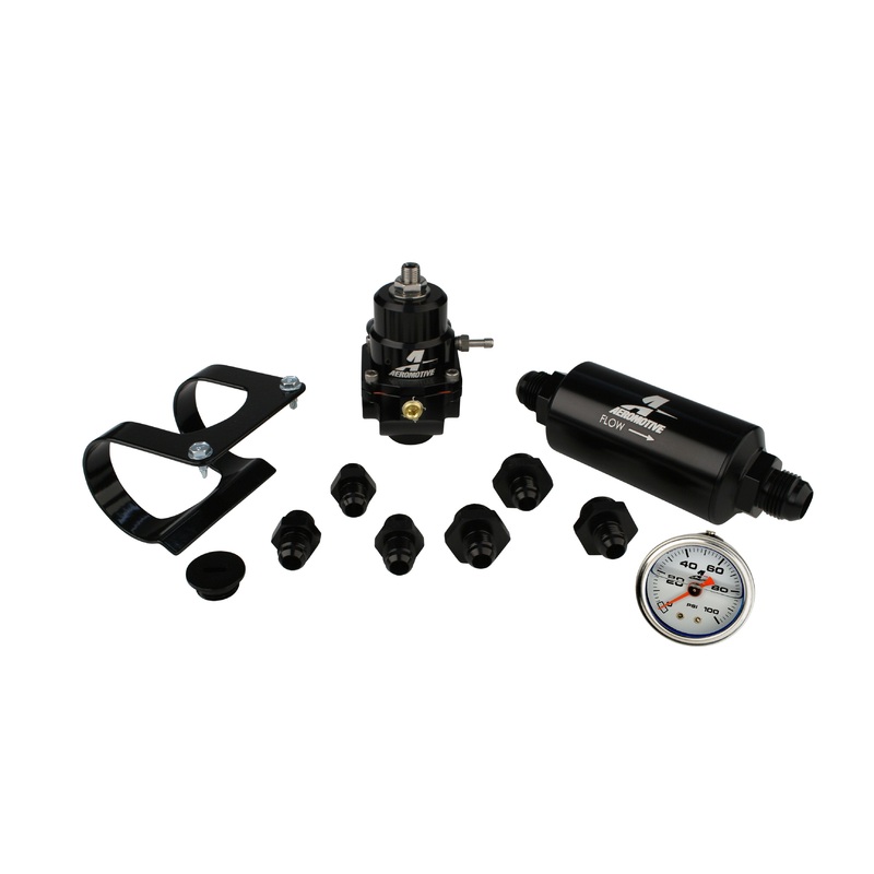 Aeromotive Stealth System, EFI, Throttle Body (Regulator,Filter, Filter Bracket, Gauge, Fittings)