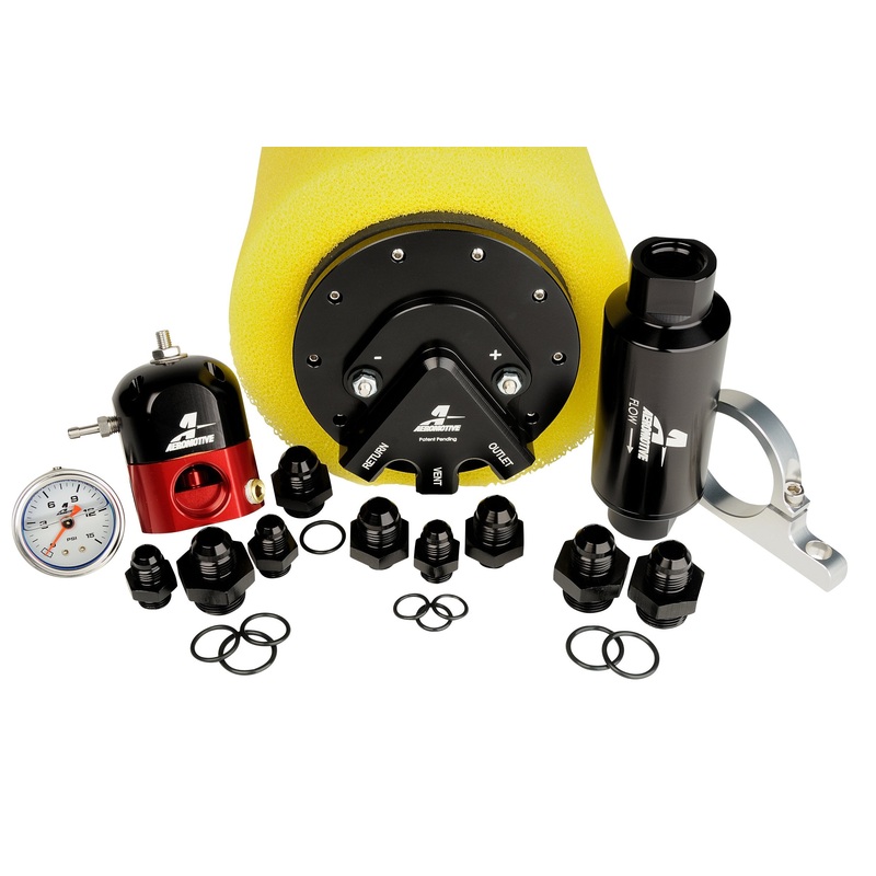 Aeromotive System, Fuel, Phantom 200, Return Style Carb (Includes Phantom 200, Filter, Filter Bracket, Regulator, Wiring Kit, Gauge, Fittings)