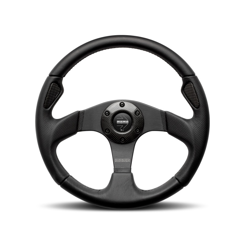 Momo Jet Steering Wheel 350 mm -  Black AirLeather/Black Spokes