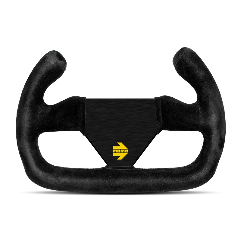 Momo MOD12/C Steering Wheel 250 mm -  Black Suede/Black Spokes