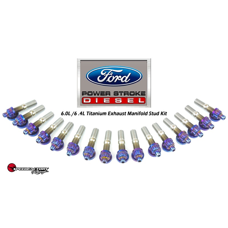 SpeedFactory Racing Ford Diesel (6.0L / 6.4L Engines) Titanium Exhaust Manifold Stud Kit